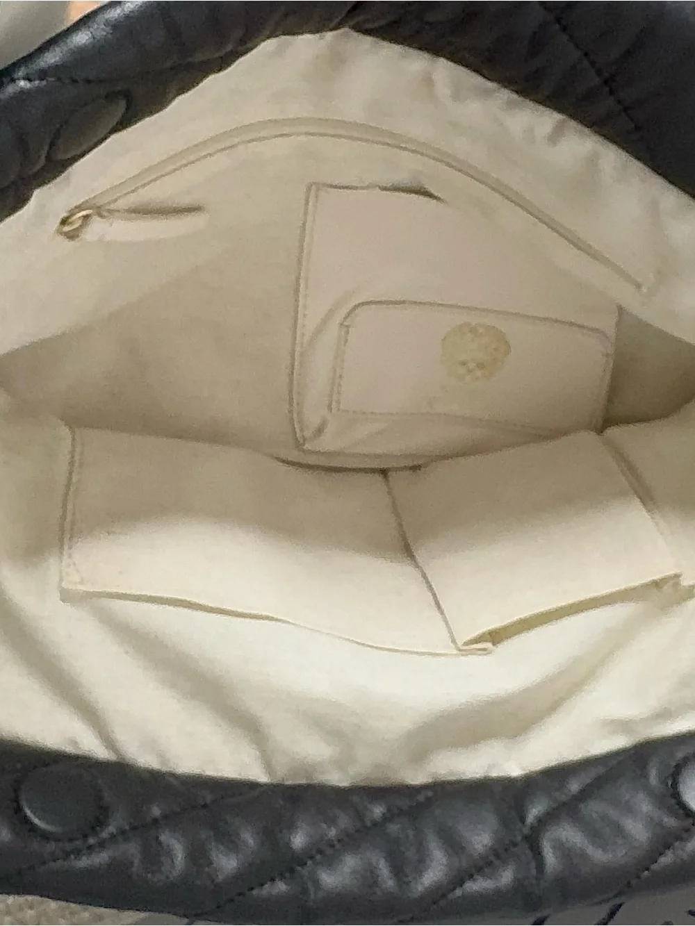 NWT Vince Camuto Black Quilted Leather Bag